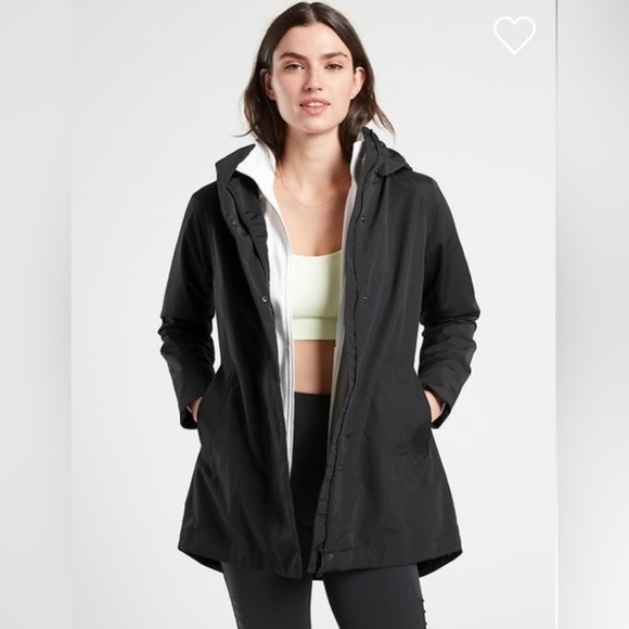 Athleta Jackets & Blazers - Athleta Women’s Black Raincoat Size XL